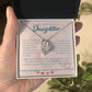 To My Beautiful Daughter Necklace from Mom – Perfect Gift for Birthday, Christmas, and Graduation – Special Gifts for Stepdaughter from Stepmom & Stepdad