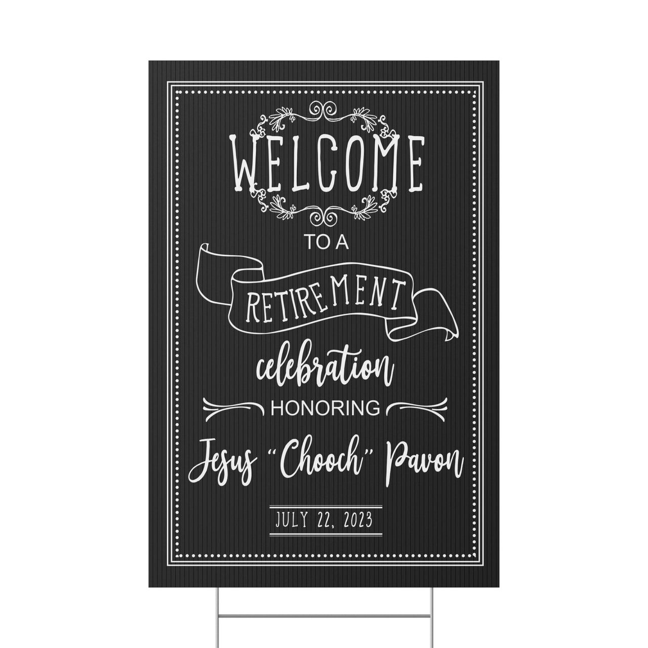 111-4126753-9323407 Size 24x36 - One Side Yard Sign Stand