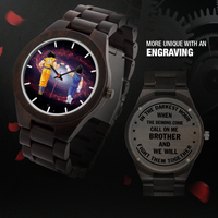 Thumbnail for To My Brother Wooden Watch - Goku and Vegeta Call on me Brother