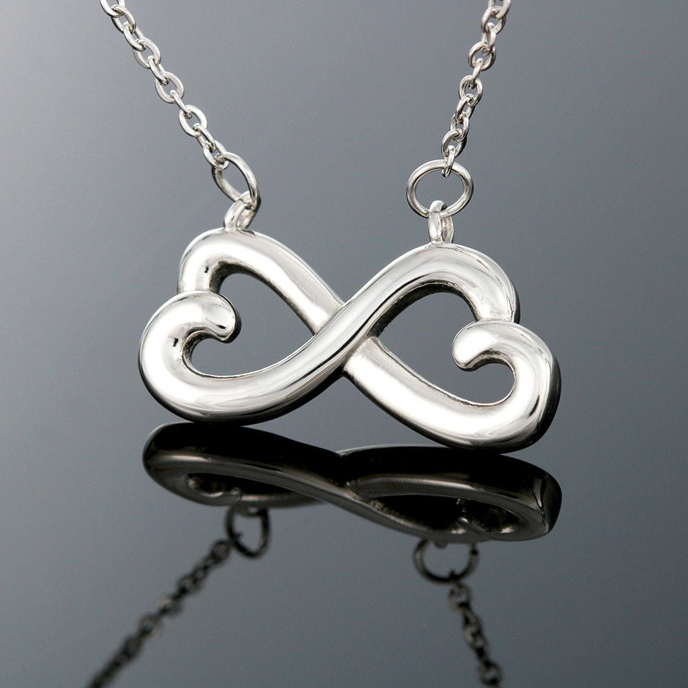 AZTeam Personalized Interlocked Heart Necklace - to My Future Wife - When I Looked Into Your Eyes Best Birthday Gift for Your On Birthday, Christmas