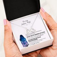 Thumbnail for AZTeam Personalized Interlocked Heart Necklace - to My Future Wife - When I Looked Into Your Eyes Best Birthday Gift for Your On Birthday, Christmas
