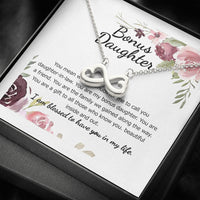Thumbnail for AZTeam Customized to My Bonus Daughter (from Mother in Law) Infinity Hearts Necklace, Gifts for Bonus Daughter, Daughter in Law Necklace, Daughter-in-Law Gift On Birthday, Christmas