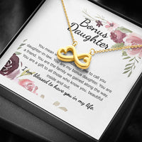 Thumbnail for AZTeam Customized to My Bonus Daughter (from Mother in Law) Infinity Hearts Necklace, Gifts for Bonus Daughter, Daughter in Law Necklace, Daughter-in-Law Gift On Birthday, Christmas