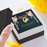 Thumbnail for iWow Customized First Communion Necklace First Communion Jewelry Gift First Holy Communion Gold Heart 1st Communion Jewelry Gift for Girl First Communion On Xmas, Anniversary