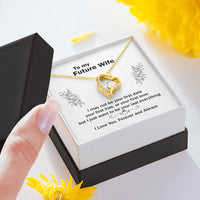 Thumbnail for On Cloud Nine Gifts To My Future Wife Heart Necklace with Message Card and Gift Box. Girlfriend, Fiance and Couple Gift