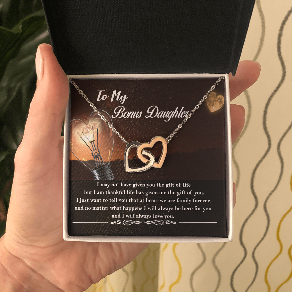 Personalized to My Bonus Daughter Necklace, Bonus Daughter Gift  ver 01