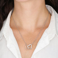 Thumbnail for AZTeam Meaningful Quote Interlocked Heart Necklace - to My Future Wife - Thank You for Making Me Laugh Best Birthday Gift for Your On Birthday