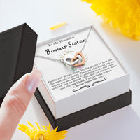 Thumbnail for Pendants Bonus Sister Necklace, Bonus Sister Gift, Gift for Bonus Sister, Birthday Gift for Bonus Sister, Sister in Law Gift, Sister of The Groom, You're My New Sister an Also My Friend