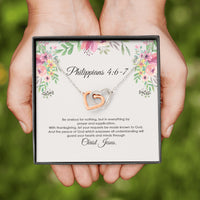 Thumbnail for Molomon Meaningful Quote Bible Verse Gift, Philippians Jewelry, Be Anxious for Nothing Necklace Gift, Philippians 4:6-7, Encouraging Gift, Christian Gift, Gospel On Christmas, Anniversary