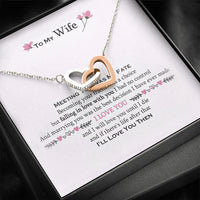 Thumbnail for AZTeam Interlocked Heart Necklace to My Wife Meeting You was My Fate, Gifts for My Wife, for Wife, Unique
