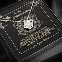 Thumbnail for To My Shieldmaiden, Fight For You Love Knot  Gift Best Friend Necklace, Soul Sister, Bridesmaid Gift, Bestie Gift  Girlfriend Gift Ideas