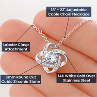 Thumbnail for to my beautiful bonus sister knot necklace