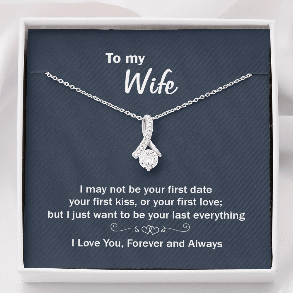 On Cloud Nine Gifts To My Wife Your Last Everything Alluring Beauty Necklace with Message Card and Gift Box. Gift for Wife. Wife Gift. Necklace for Wife