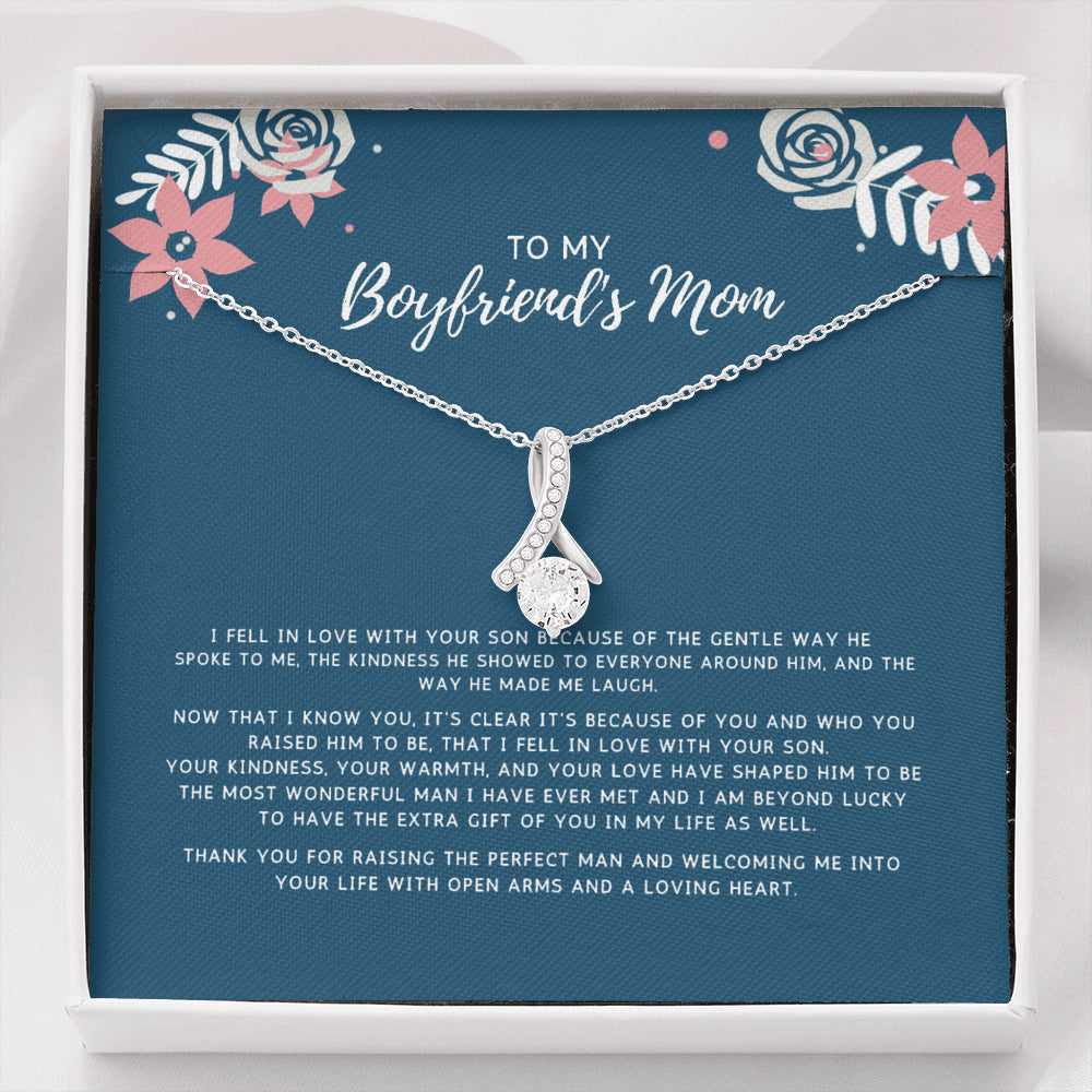 Globright to My Boyfriend's Mom Gifts Necklace, Gift for Boyfriend's Mom Mother's Day, Boyfriends Mom Birthday Gift 1054b Standard Box