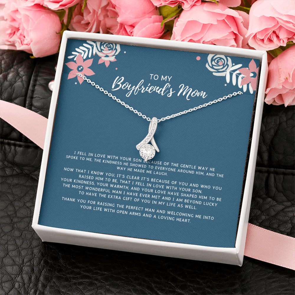 Globright to My Boyfriend's Mom Gifts Necklace, Gift for Boyfriend's Mom Mother's Day, Boyfriends Mom Birthday Gift 1054b Standard Box