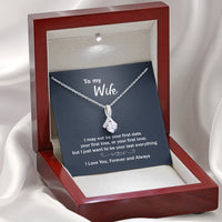 Thumbnail for On Cloud Nine Gifts To My Wife Your Last Everything Alluring Beauty Necklace with Message Card and Gift Box. Gift for Wife. Wife Gift. Necklace for Wife