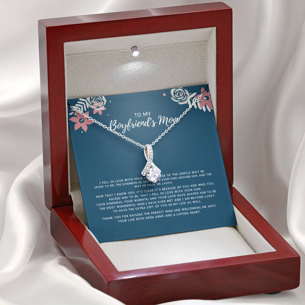Globright to My Boyfriend's Mom Gifts Necklace, Gift for Boyfriend's Mom Mother's Day, Boyfriends Mom Birthday Gift 1054b Standard Box
