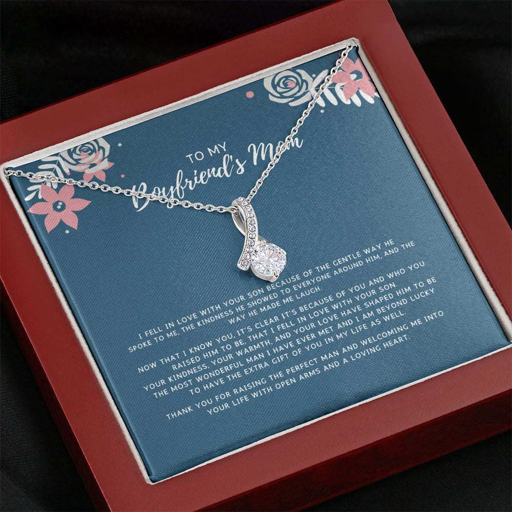 Globright to My Boyfriend's Mom Gifts Necklace, Gift for Boyfriend's Mom Mother's Day, Boyfriends Mom Birthday Gift 1054b Standard Box