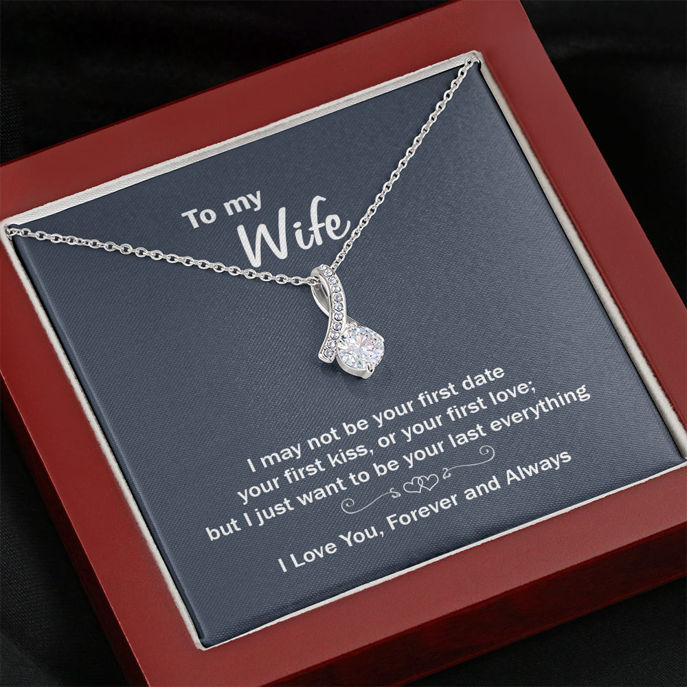 On Cloud Nine Gifts To My Wife Your Last Everything Alluring Beauty Necklace with Message Card and Gift Box. Gift for Wife. Wife Gift. Necklace for Wife
