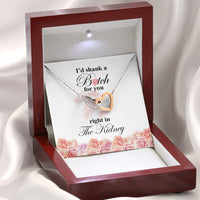 Thumbnail for I’d Shank A Bitch For You Right In The Kidney Interlocking Hearts Necklace – Best Friend Gift Necklace; Gift for Birthday,Christmas,Valentine's Day,Mother's day,Father's Day,Thanksgiving