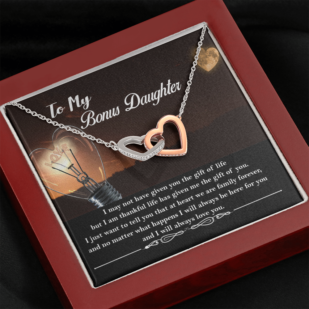 Personalized to My Bonus Daughter Necklace, Bonus Daughter Gift  ver 01