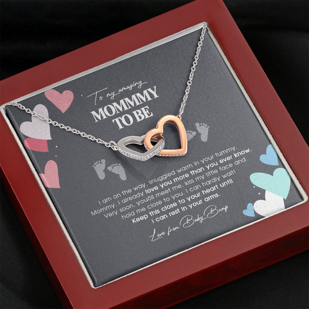 To My Mommy To Be, Never-ending Love From Baby Bump Necklace