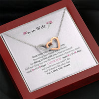 Thumbnail for AZTeam Interlocked Heart Necklace to My Wife Meeting You was My Fate, Gifts for My Wife, for Wife, Unique