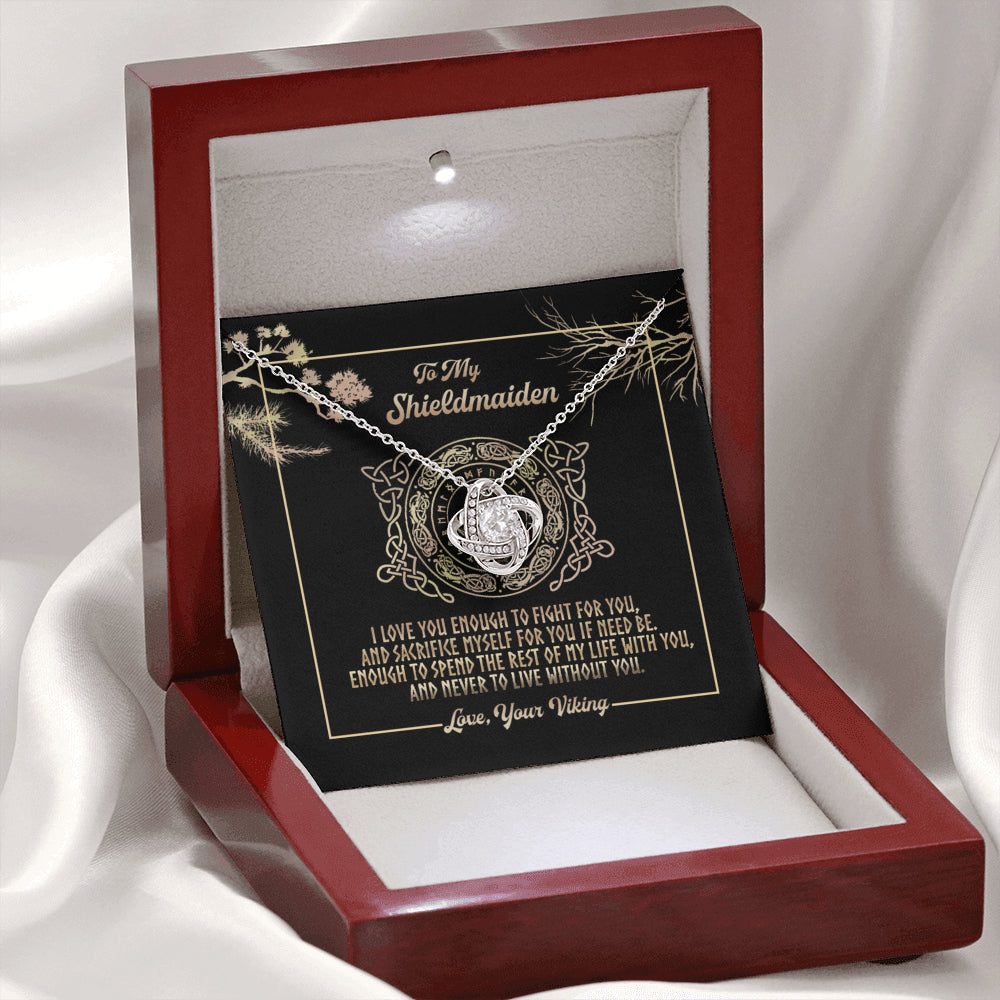 To My Shieldmaiden, Fight For You Love Knot  Gift Best Friend Necklace, Soul Sister, Bridesmaid Gift, Bestie Gift  Girlfriend Gift Ideas