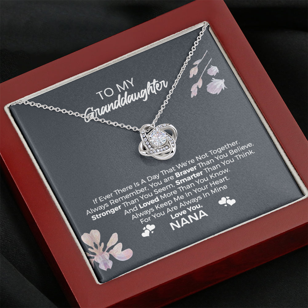 To My Granddaughter, "Always Remember" Love Knot from Nana | Granddaughter Christmas, Birthday, Graduation Gift | Granddaughter Necklace