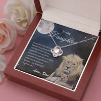 Thumbnail for to my daughter necklace from dad, you are braver stronger smarter than you thing the love knot necklace