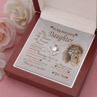 Thumbnail for To My Daughter (From Dad) Love Knot Necklace, I'Ll Always Carry You In My Heart Message Card, Jewelry Pendant Gift For Daughter From Father, Meaningful Gift, Thoughtful Gifts For Daughter