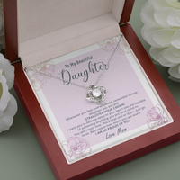 Thumbnail for to my beautiful daughter, i want you to believe deep in your heart the love knot necklace