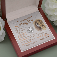 Thumbnail for To My Daughter (From Dad) Love Knot Necklace, I'Ll Always Carry You In My Heart Message Card, Jewelry Pendant Gift For Daughter From Father, Meaningful Gift, Thoughtful Gifts For Daughter