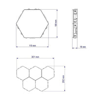 Thumbnail for 10 PCS DIY Quantum Light Touch Sensitive Sensor Night Lamp Modular Hexagonal LED Magnetic Lights Wall Lamp night light