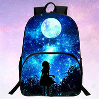 Thumbnail for Children School Bags Galaxy / Universe / Space 24 Colors Printing Backpack For Teeange Girls Boys Star Schoolbags