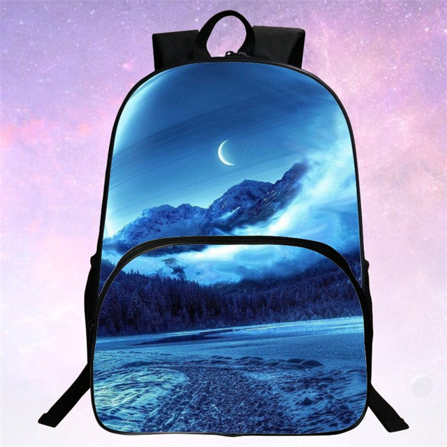 Children School Bags Galaxy / Universe / Space 24 Colors Printing Backpack For Teeange Girls Boys Star Schoolbags