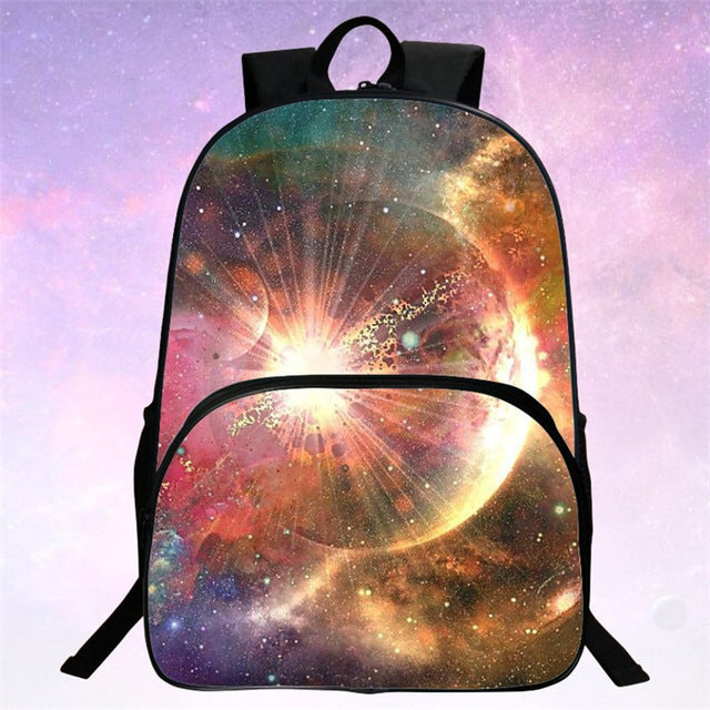 Children School Bags Galaxy / Universe / Space 24 Colors Printing Backpack For Teeange Girls Boys Star Schoolbags