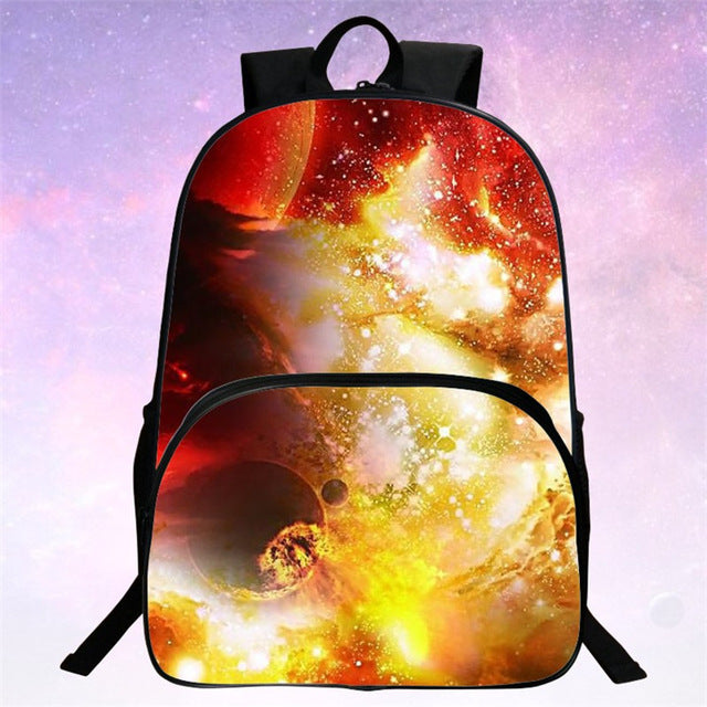 Children School Bags Galaxy / Universe / Space 24 Colors Printing Backpack For Teeange Girls Boys Star Schoolbags