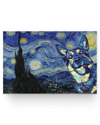 Thumbnail for Molomon Inspirational Starry Night with German Shepherd Dog Style Vicent Van Gogh Poster Family Friend, Awesome Birthday Gift Decor Bedroom, Living Room Art 36x24 Poster New