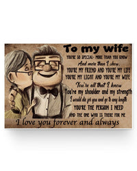 Thumbnail for UP to My Wife You are Braver You're My Sunshine Landscape Posters No Frame Birthday Gifts Decor Bedroom, Living Room 36x24 Print White24x16 Poster