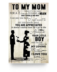 Thumbnail for Inspirational Son to Mom Vertical Poster Best Gift for Mom Posters Family Friend Gift Unisex, Awesome Birthday Perfect Happy Bi24x36 Poster